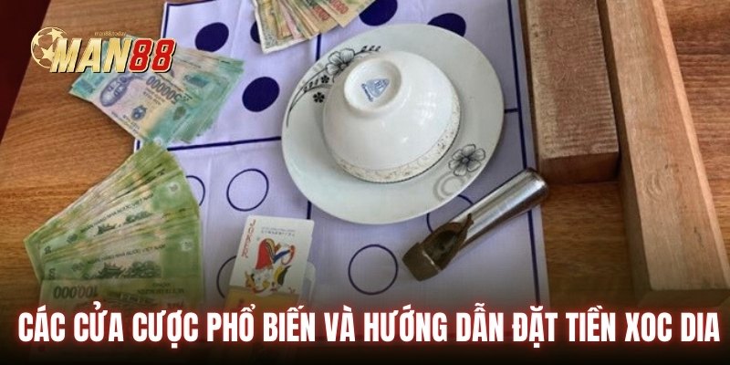 Các cửa cược phổ biến và hướng dẫn đặt tiền Xoc Dia